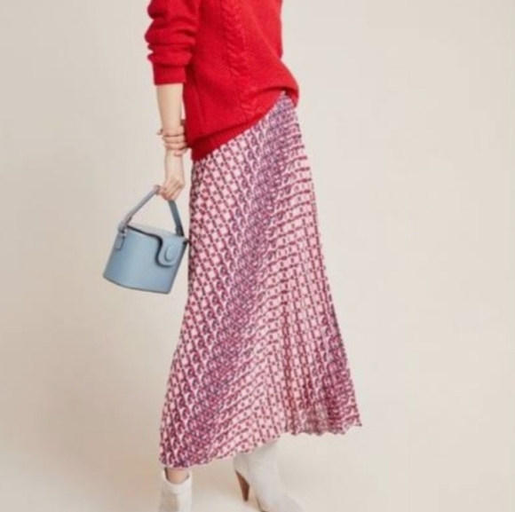 Anthropologie Dresses & Skirts - Maeve Anthropologie Hildi Geometric Pattern Skirt XL